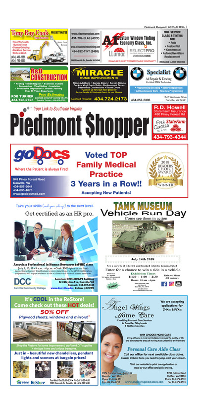 Piedmont Shopper - Jul 5, 2018