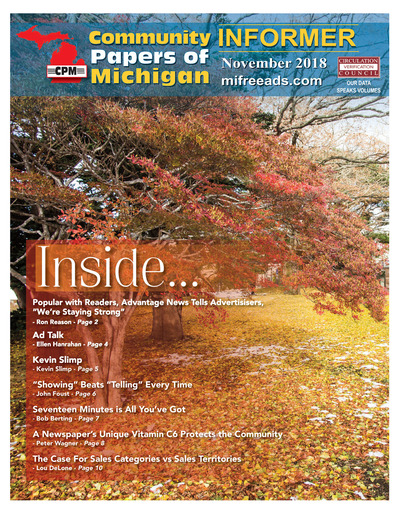 Community Papers of Michigan Newsletter - November 2018