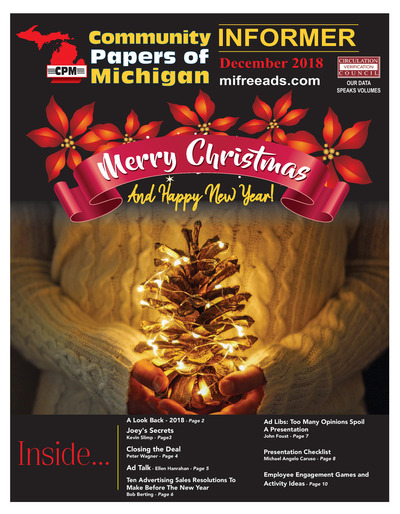 Community Papers of Michigan Newsletter - December 2018