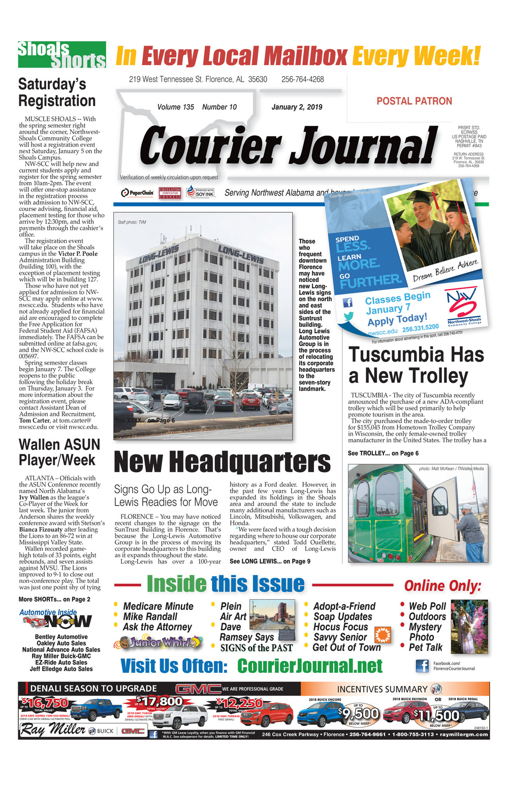 Jobs at the journal and courier