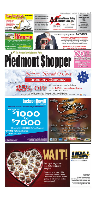 Piedmont Shopper - Jan 31, 2019