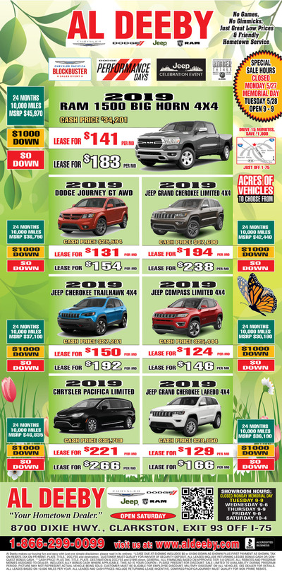 Oakland Press - Local Auto Deals - May 26, 2019