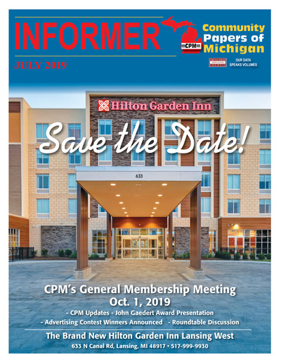 Community Papers of Michigan Newsletter - July 2019