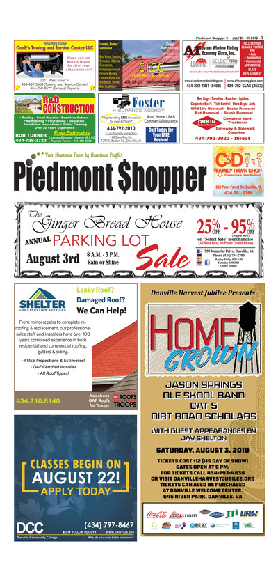 Piedmont Shopper - Jul 25, 2019