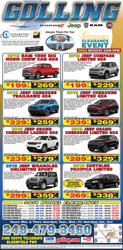 Oakland Press - Local Auto Deals - Jul 28, 2019