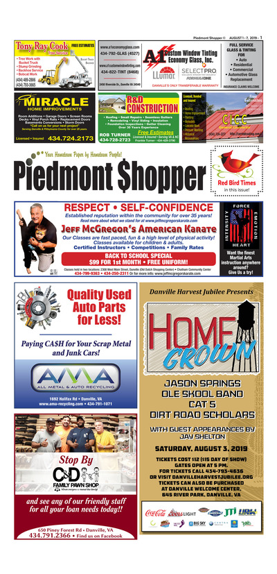 Piedmont Shopper - Aug 1, 2019