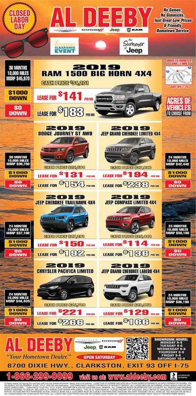 Oakland Press - Local Auto Deals - Sep 1, 2019