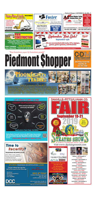 Piedmont Shopper - Sep 12, 2019