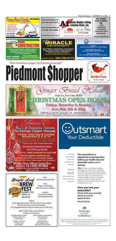 Piedmont Shopper - Nov 7, 2019