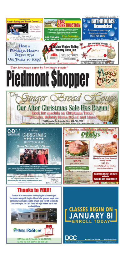 Piedmont Shopper - Dec 19, 2019