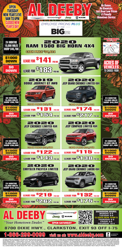 Oakland Press - Local Auto Deals - Dec 29, 2019