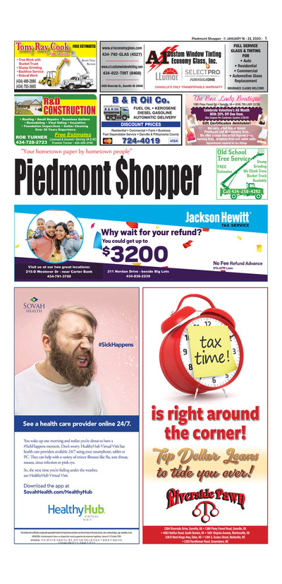 Piedmont Shopper - Jan 16, 2020