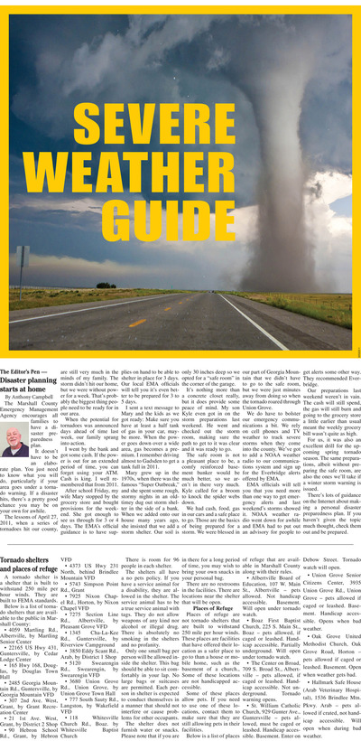 Times Daily - Special Sections - Advertiser Gleam – Severe Weather Guide