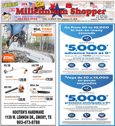 Millennium Shopper - Jan 23, 2020