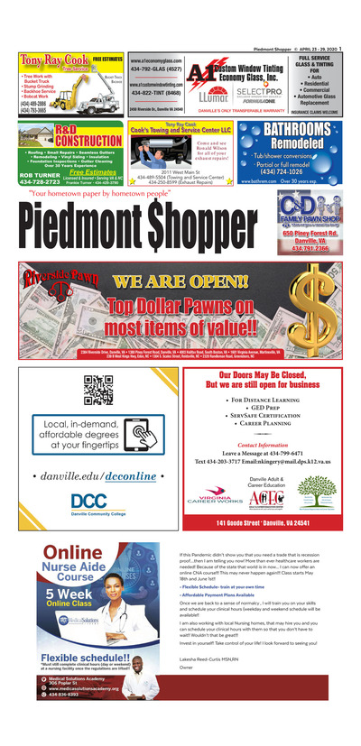 Piedmont Shopper - Apr 23, 2020