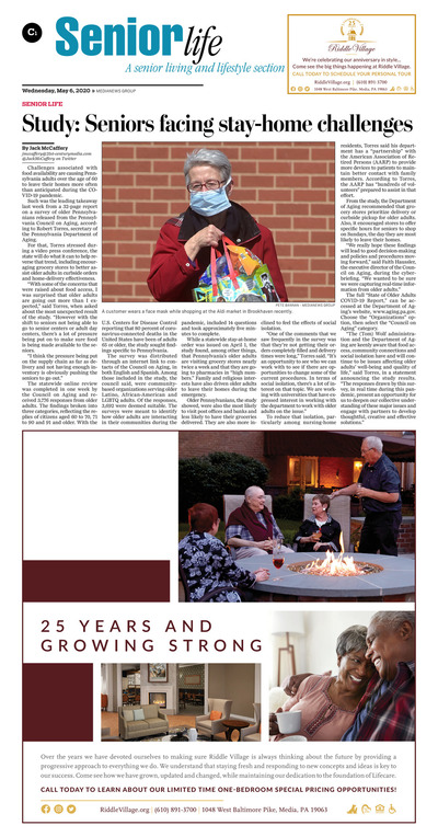 Pottstown Mercury - Special Sections - Senior Life - May 6, 2020