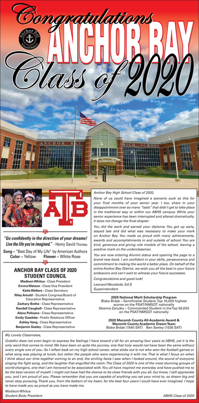 Macomb Daily - Special Sections - Anchor Bay Class of 2020