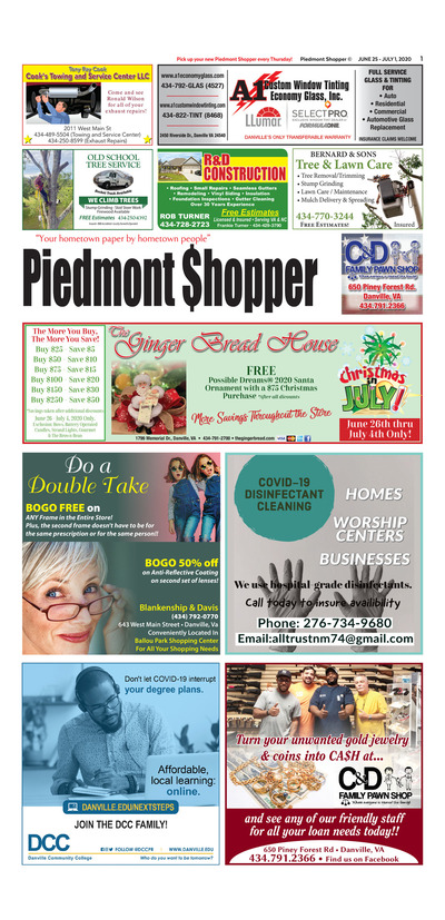Piedmont Shopper - Jun 25, 2020