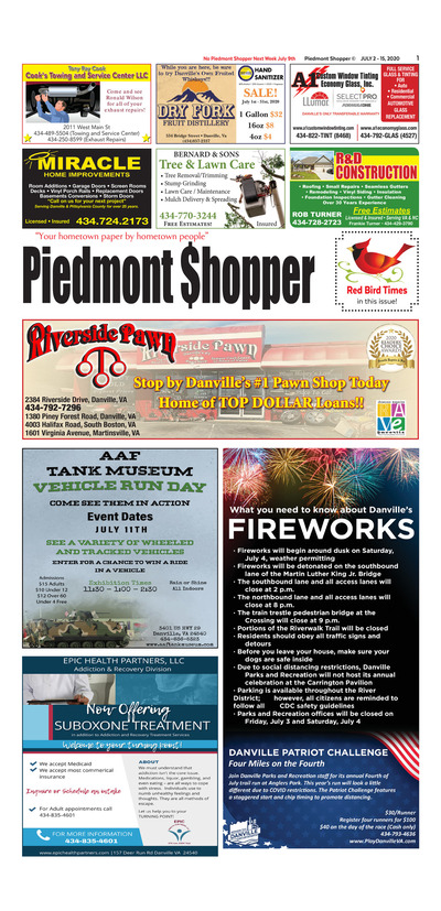 Piedmont Shopper - Jul 2, 2020