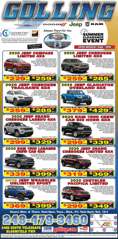 Oakland Press - Local Auto Deals - Jul 26, 2020