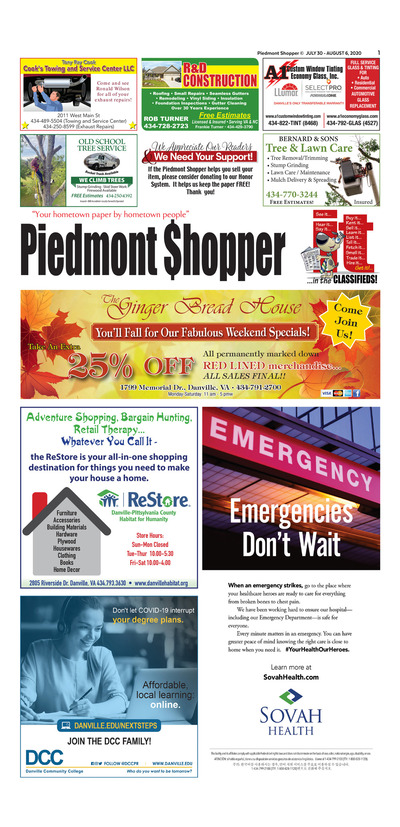 Piedmont Shopper - Jul 30, 2020