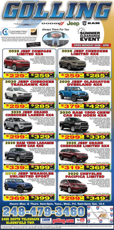 Oakland Press - Local Auto Deals - Aug 2, 2020