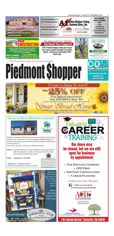 Piedmont Shopper - Aug 27, 2020