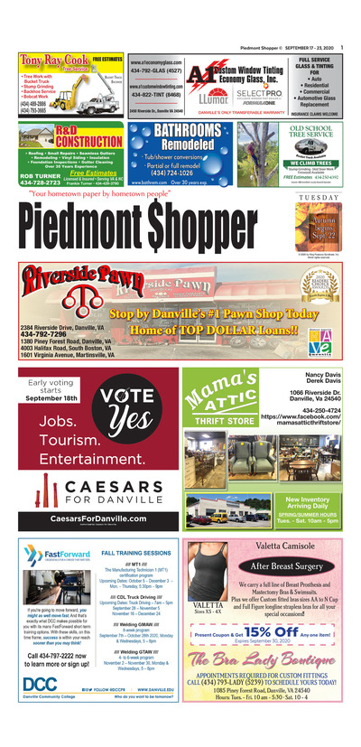 Piedmont Shopper - Sep 17, 2020