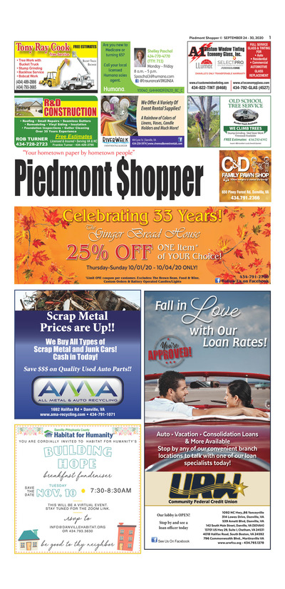 Piedmont Shopper - Sep 24, 2020