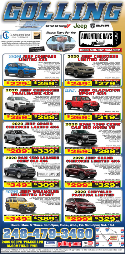 Oakland Press - Local Auto Deals - Oct 11, 2020