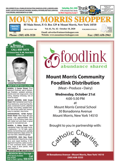 Mount Morris Shopper - Oct 18, 2020