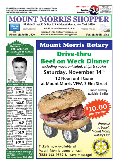 Mount Morris Shopper - Nov 1, 2020