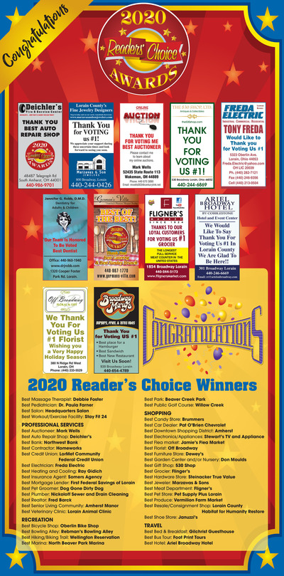 Morning Journal - Special Sections - Reader's Choice - 2020 Winners