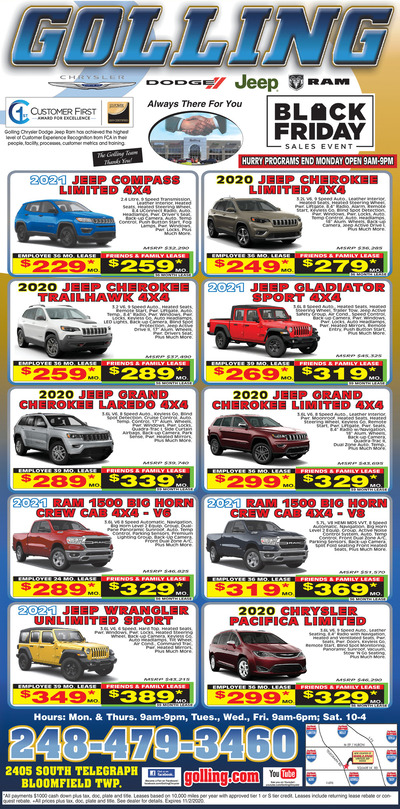 Oakland Press - Local Auto Deals - Nov 1, 2020