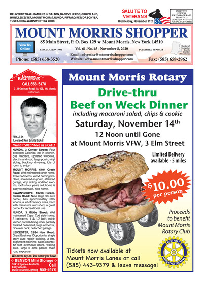 Mount Morris Shopper - Nov 8, 2020