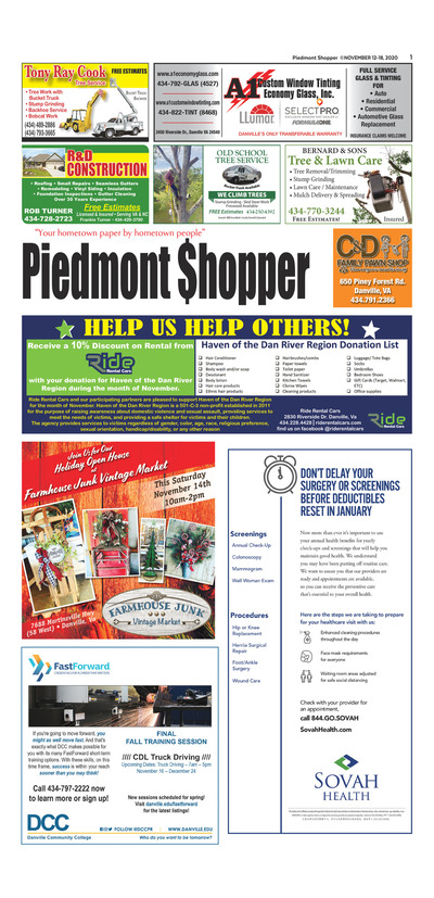 Piedmont Shopper - Nov 12, 2020