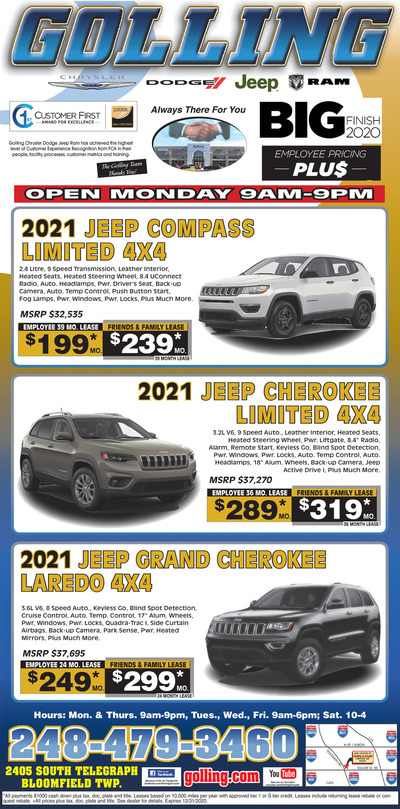 Oakland Press - Local Auto Deals - Dec 6, 2020
