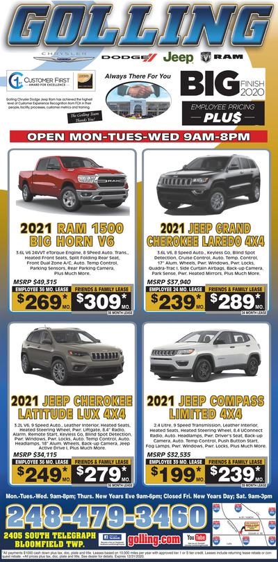 Oakland Press - Local Auto Deals - Dec 27, 2020