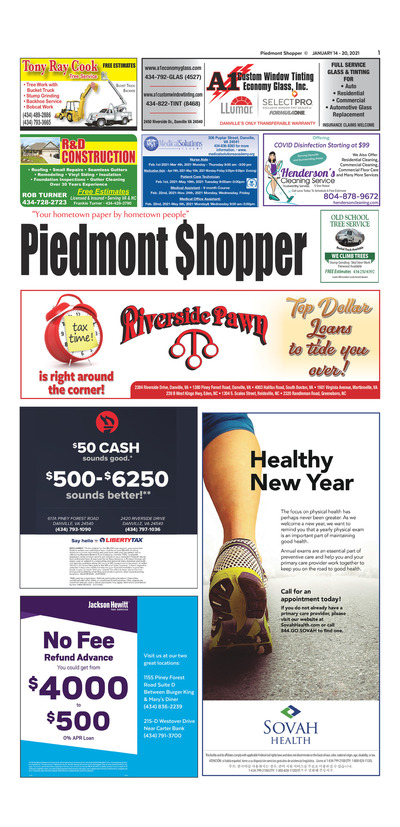 Piedmont Shopper - Jan 14, 2021
