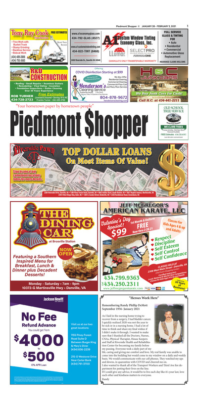 Piedmont Shopper - Jan 28, 2021