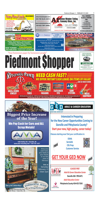 Piedmont Shopper - Feb 11, 2021