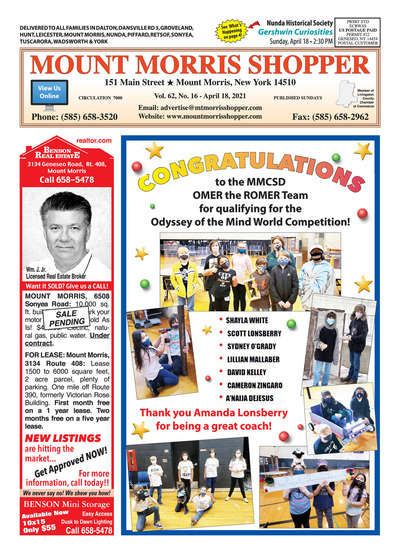 Mount Morris Shopper - Apr 18, 2021