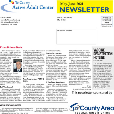 Pottstown Mercury - Special Sections - Senior Newsletter - May 2021