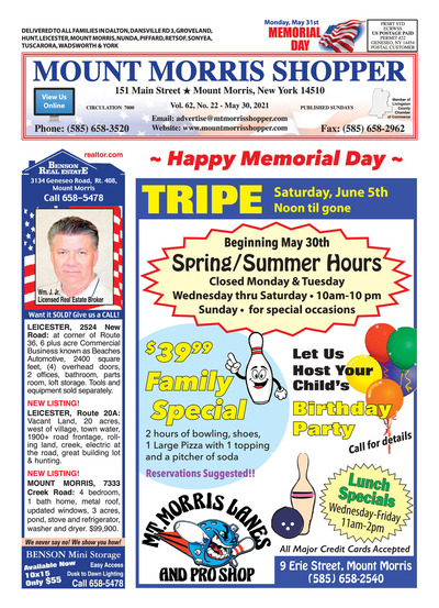 Mount Morris Shopper - May 30, 2021