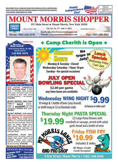 Mount Morris Shopper - Jul 4, 2021