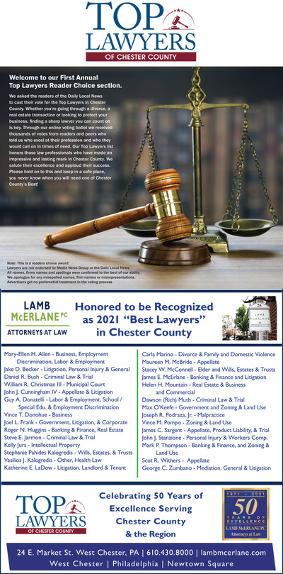 Daily Local - Special Sections - 2021 Top Lawyers