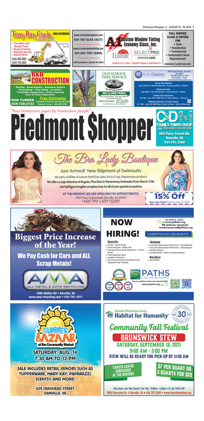 Piedmont Shopper - Aug 12, 2021
