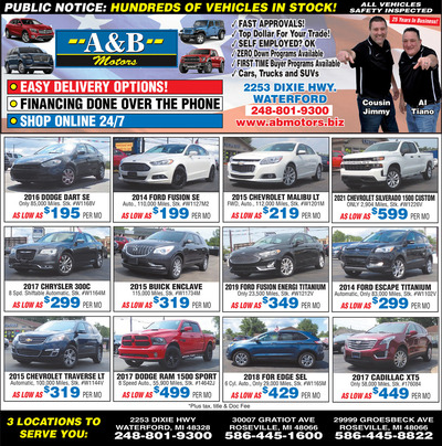 Oakland Press - Local Auto Deals - Aug 29, 2021
