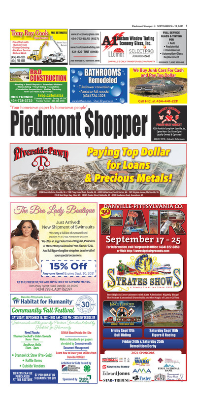 Piedmont Shopper - Sep 16, 2021