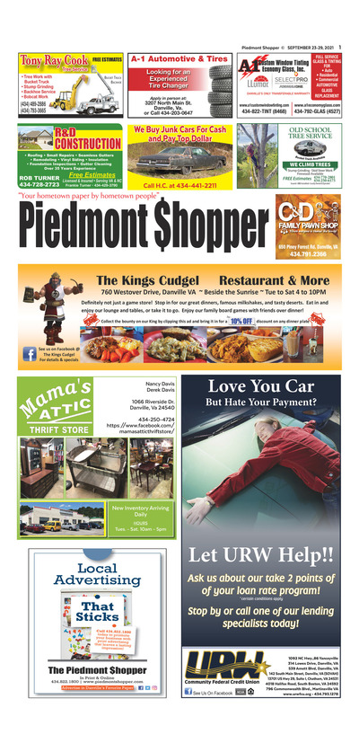 Piedmont Shopper - Sep 23, 2021